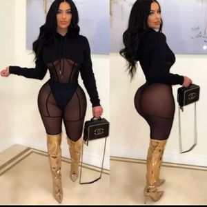 2 Piece Bodycon See Through